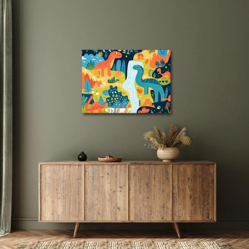 Obraz - Veselí dinosaury (70x50 cm)