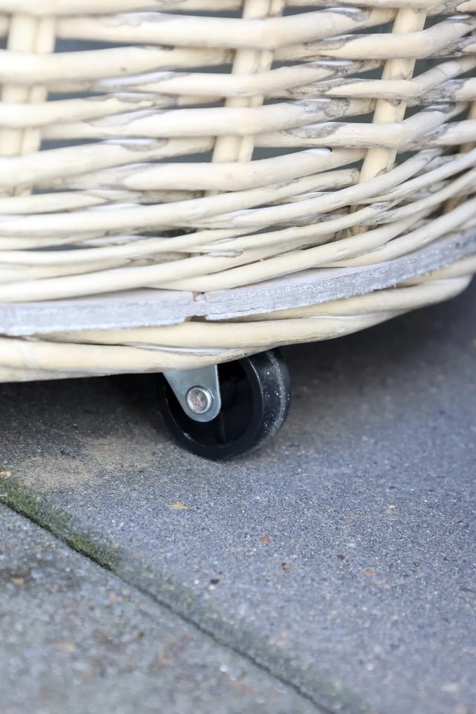 Chic Antique Prútený obal na kvetináč na kolieskach French L