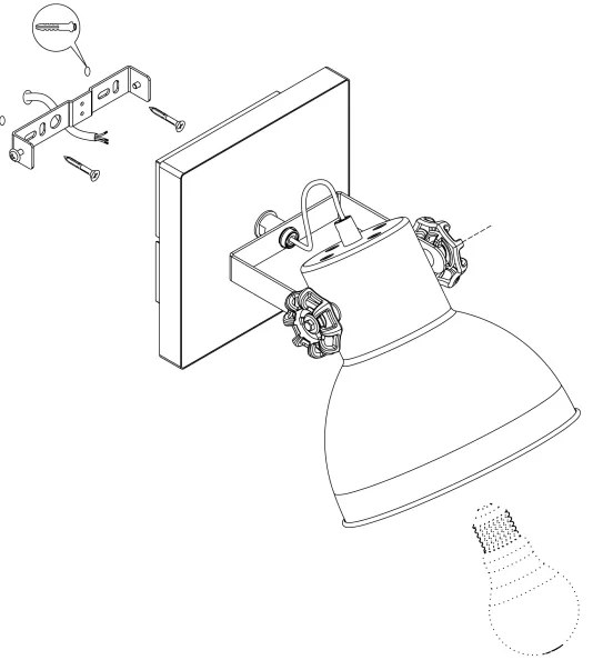 Eglo 49648 - Bodové svietidlo BARNSTAPLE 1xE27/40W/230V