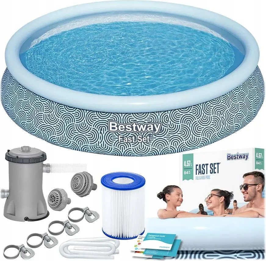 Rozkladací záhradný bazén 457 x 84 cm 9v1 Bestway 57313NN