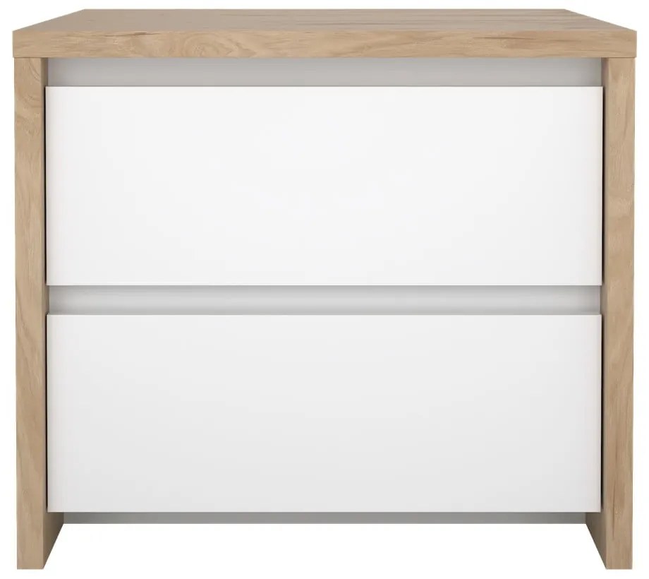 Biely/v prírodnej farbe nočný stolík Next – Tvilum