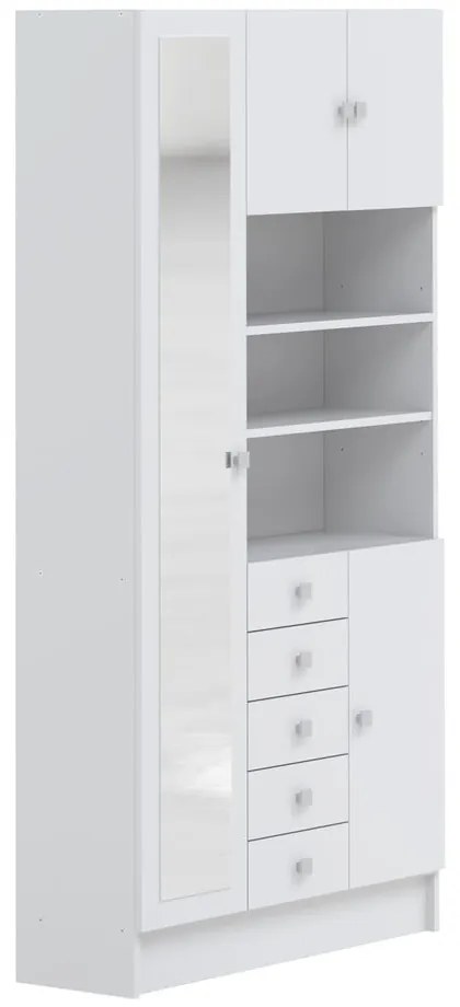 Biela kúpeľňová skrinka 90x182 cm Combi – TemaHome