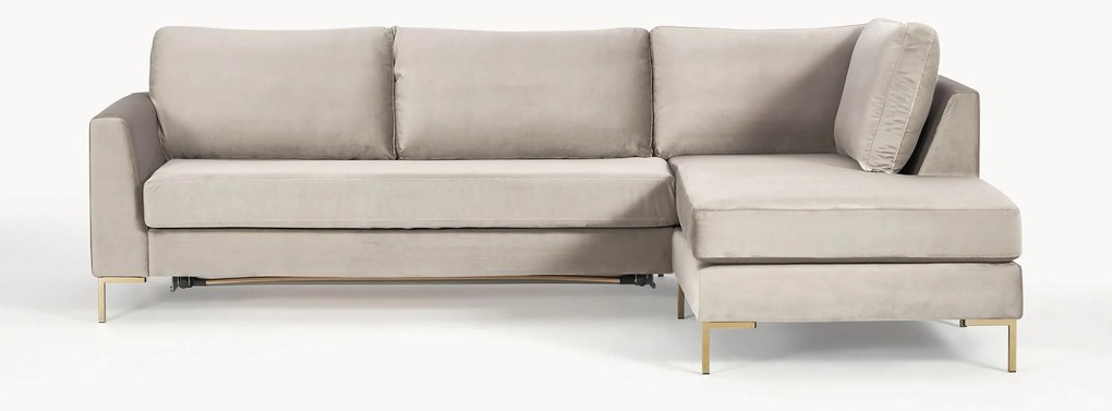 Zamatová rozkladacia pohovka's matracom Luna (3-miestna)