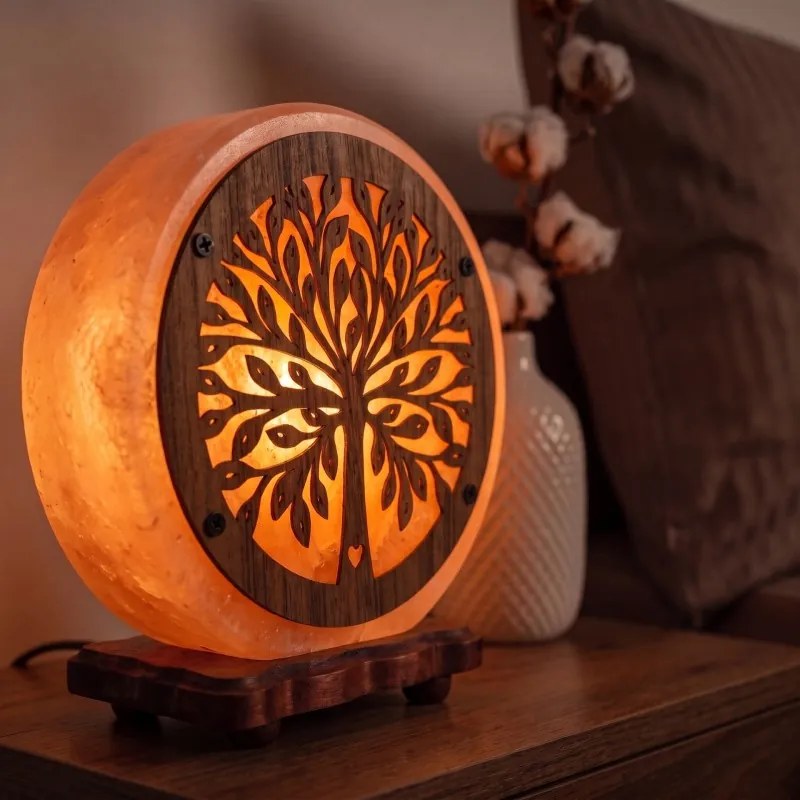 Soľná lampa okrúhly strom 5,2 kg