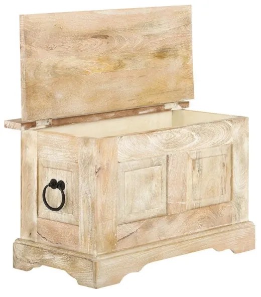 furniture-nabytek.cz - Masívna truhlica Patina z mangového dreva, lakovaná, prírodná farba – 80×45×50 cm