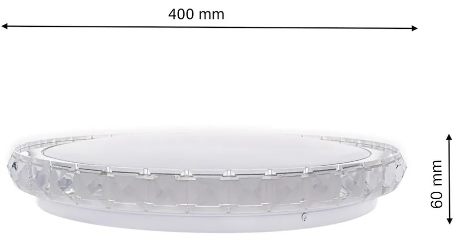 Stropné LED svietidlo Layla, 1x LED 33w, 3000-6000k, w/ch, s ovládačom