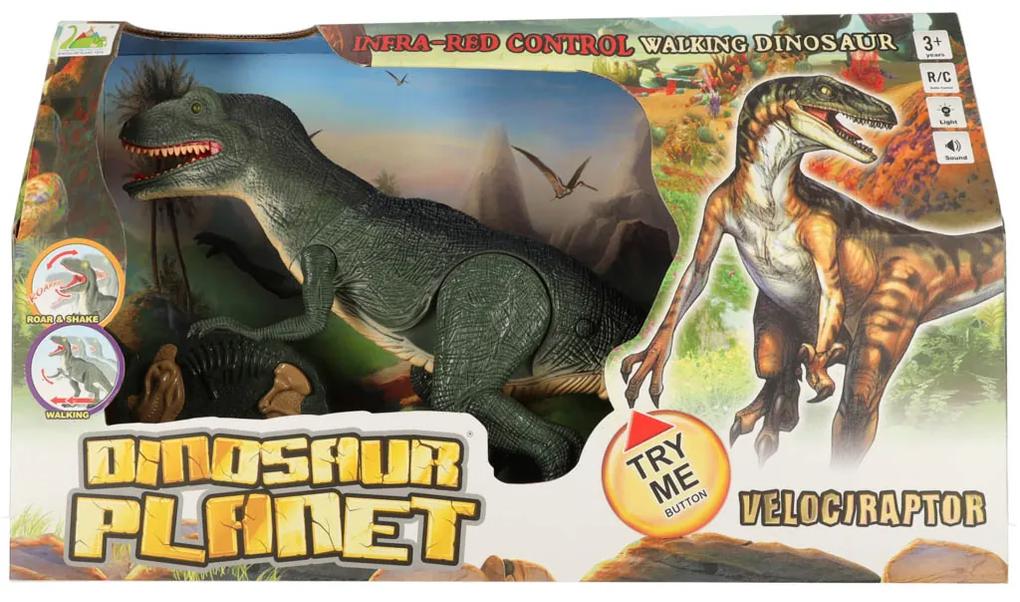 KIK Ovládaný RC dinosaurus Velociraptor + zvuky