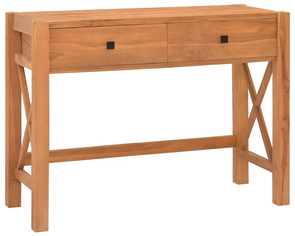vidaXL Stôl s 2 zásuvkami 100x40x75 cm recyklované tíkové drevo