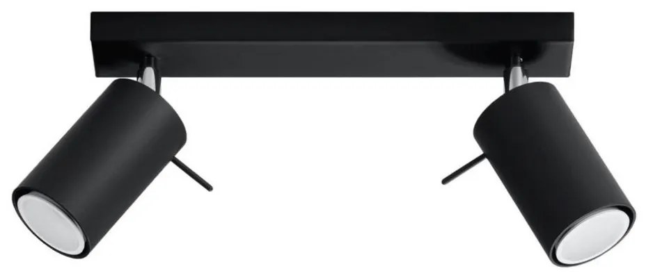 Sollux SL.0092 - Bodové svietidlo RING 2 2xGU10/10W/230V čierna