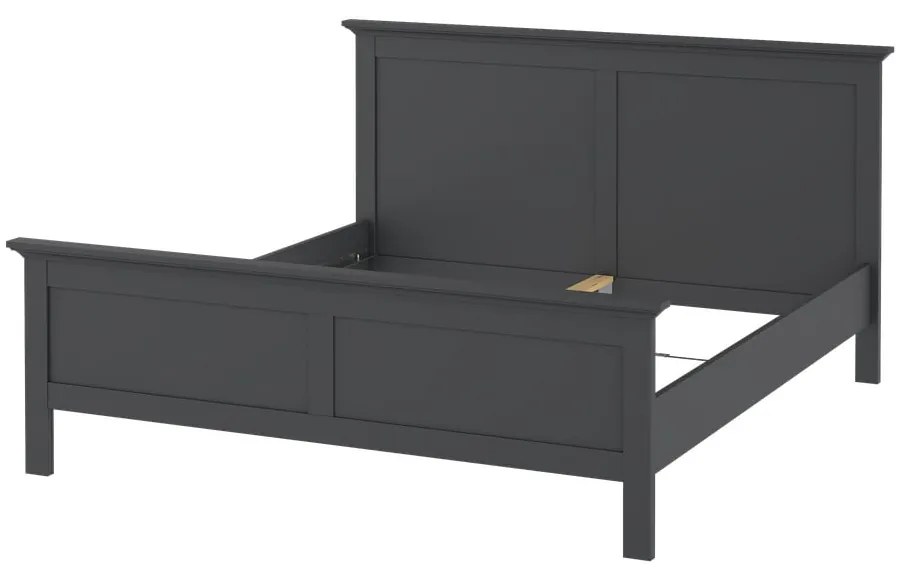 Sivá dvojlôžková posteľ 160x200 cm Paris – Tvilum