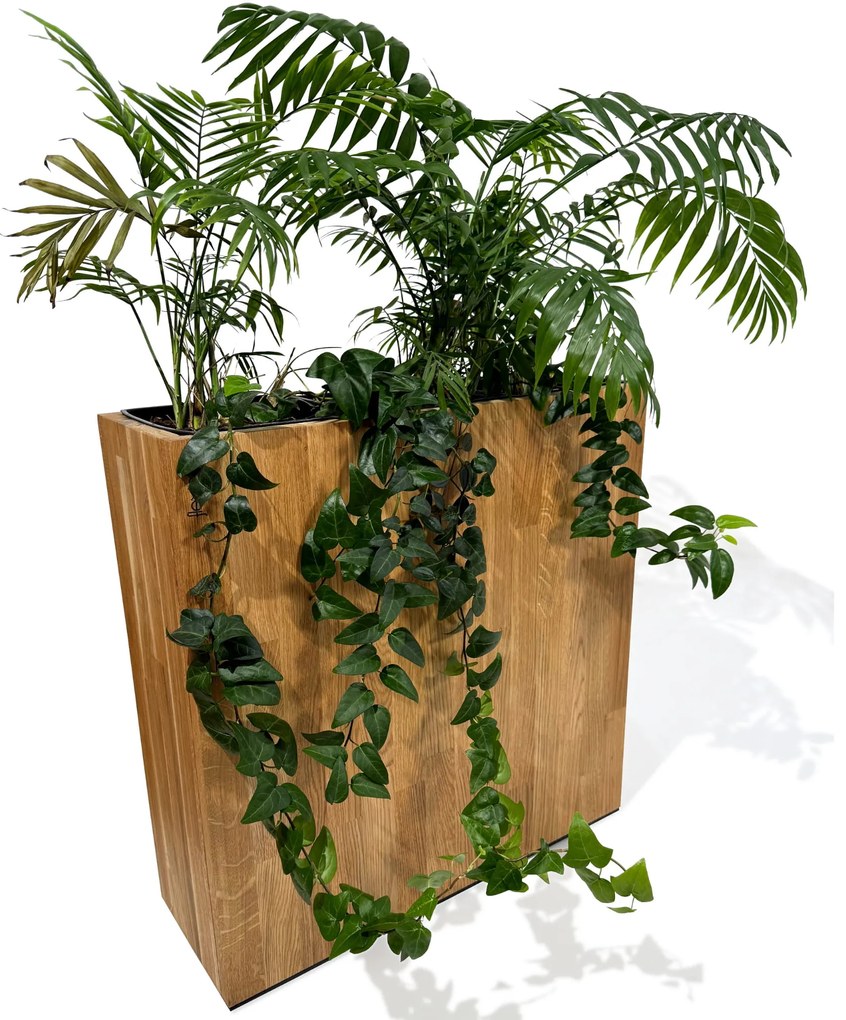 Dekorstudio Elegantný drevený dubový kvetináč do interiéru aj exteriéru 60x60x20cm