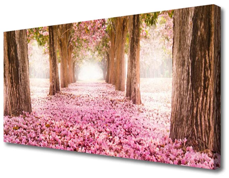 Obraz na plátne Strom ruže kvety príroda 100x50 cm