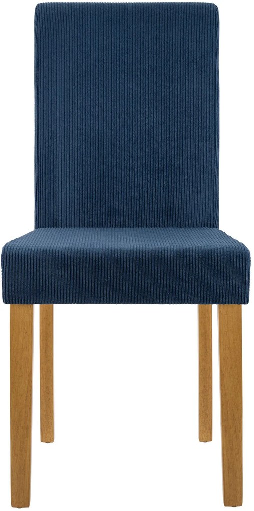 Sada 2 ks jedálenských stoličiek Ina látka cord, antik svetlá - modrá