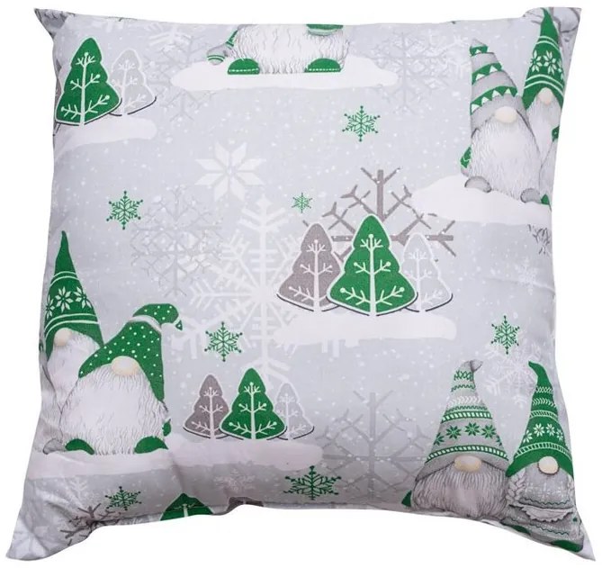 Dekoračný vankúš Christmas Gnom Green 40x40 cm