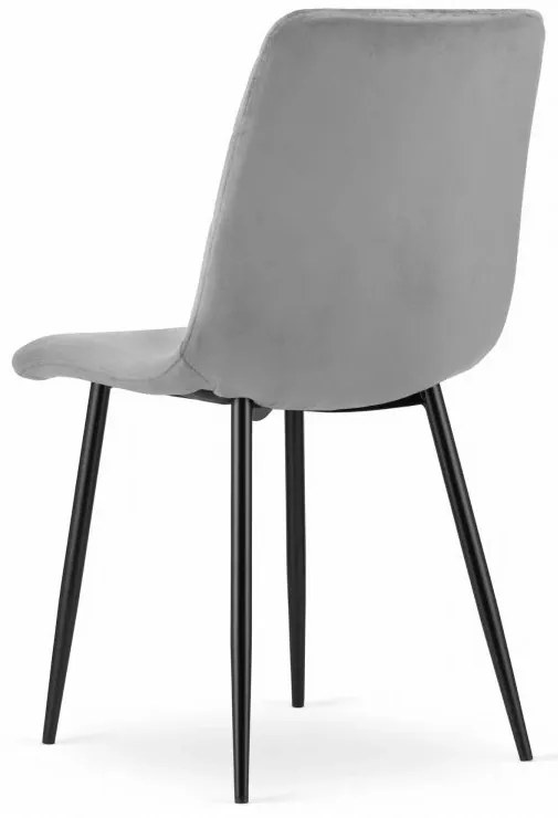 Set 2 kresiel TURIN - svetlosivý zamat