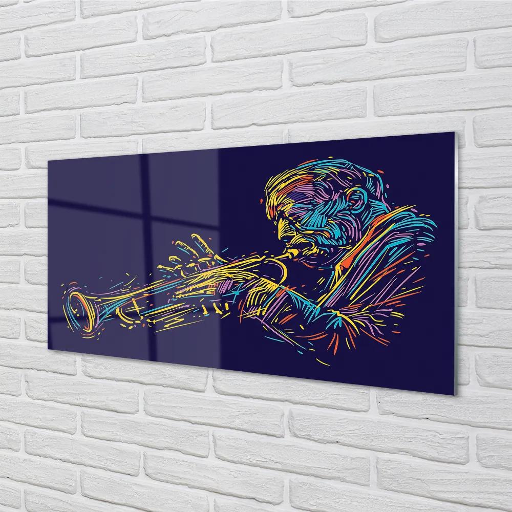 Obraz plexi Trumpet muž 100x50 cm