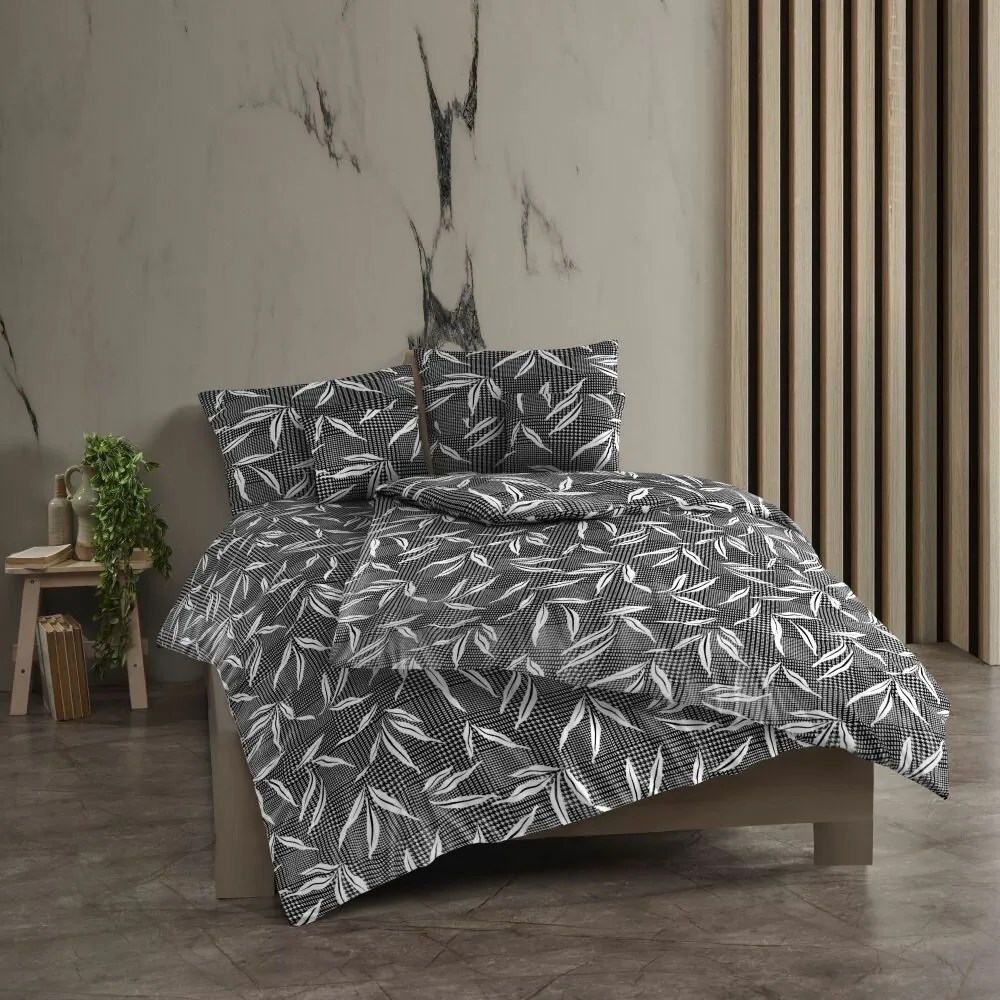 Kvalitex Bavlnené obliečky Osaka sivá, 240 x 200 cm, 2 ks 70 x 90 cm