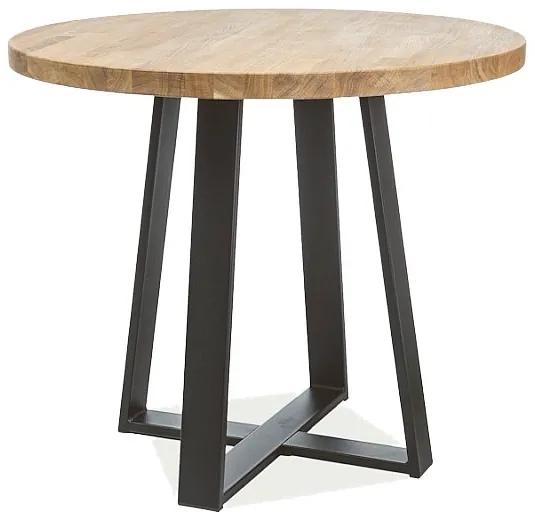 Jedálenský stôl Victor (dub + čierna) (pre 4 osoby). Vlastná spoľahlivá doprava až k Vám domov. 1050941