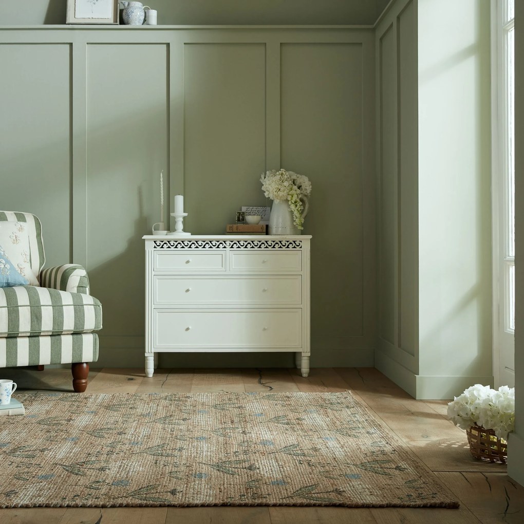 Kusový koberec Nadya Arriana Floral Natural, 200x290, hnedá, obývacia izba, Flair Rugs