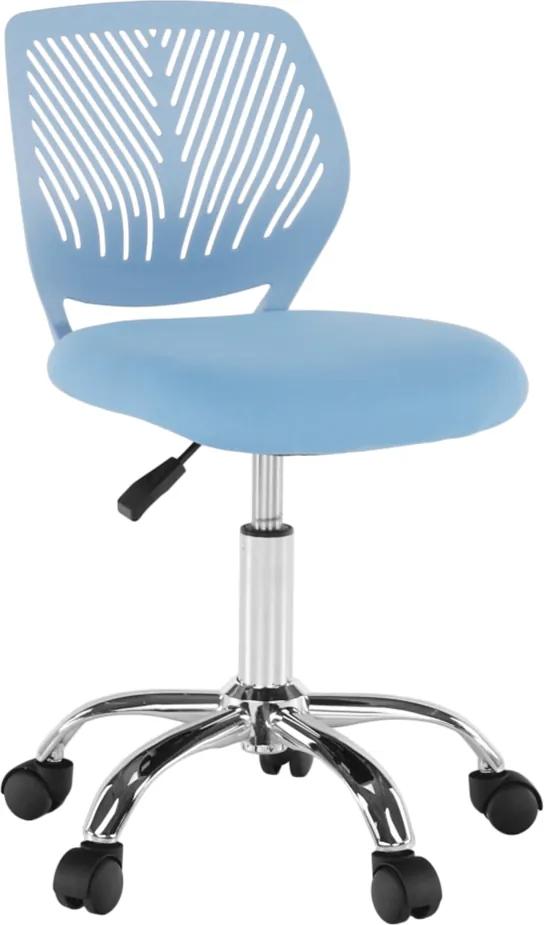 Otočná stolička, modrá/chróm, SELVA