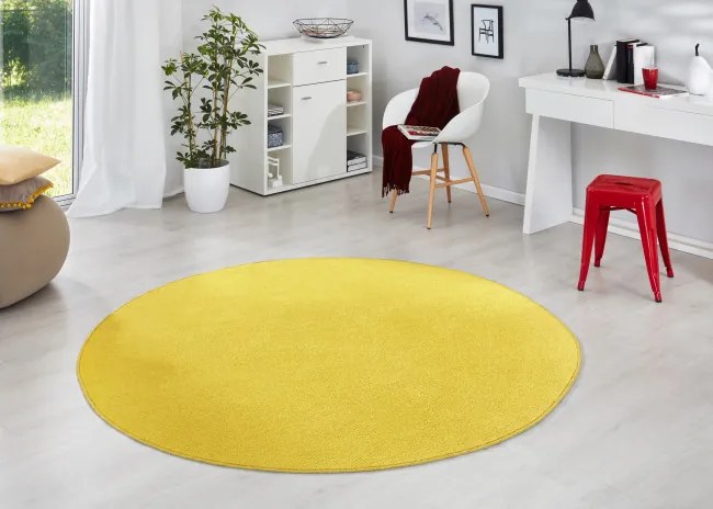 Koberec Hanse Home Fancy žltý kruh