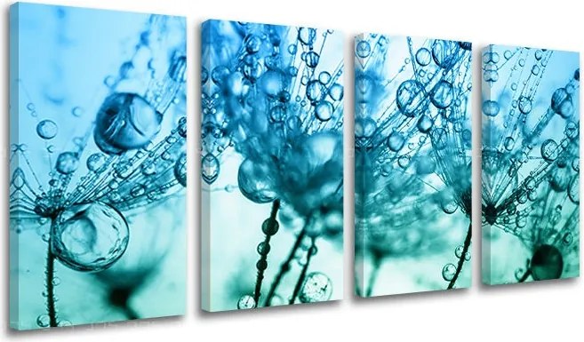 Obraz na stenu 4 dielny KVETY KV060E41 - 120x60 cm