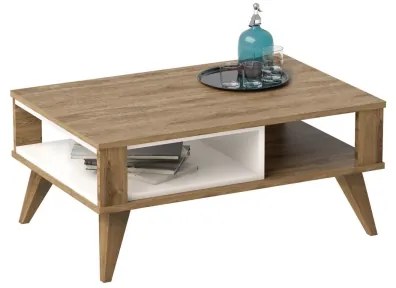 Konferenčný stolík IONIS 40x90 cm hnedá/biela