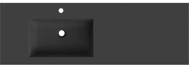 Mexen Otis, umývadlo na zapustenie 141 x 46,5 cm, ľavé, čierna matná, 25181471L