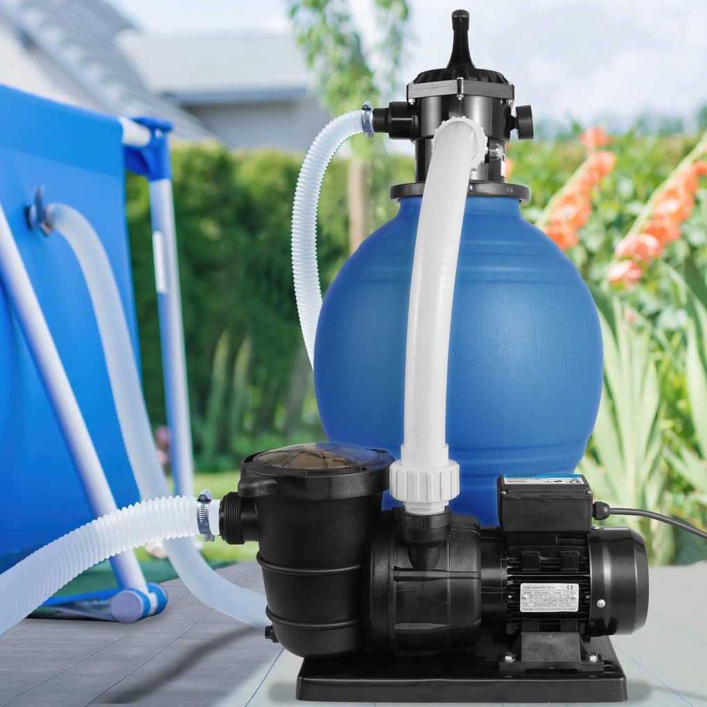 Piesková filtrácia k bazénu AQUA 9 600 l/h, modrá Monzana