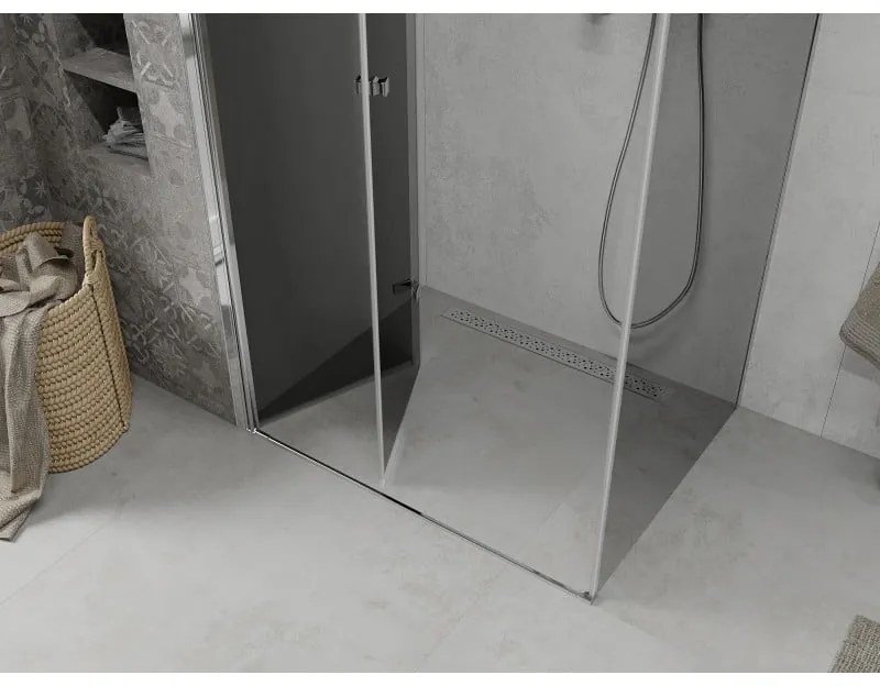 Mexen Lima, sprchovací kút 90 (dvere) x120 (stena) cm, 6mm šedé sklo, chrómový profil, 856-090-120-01-40