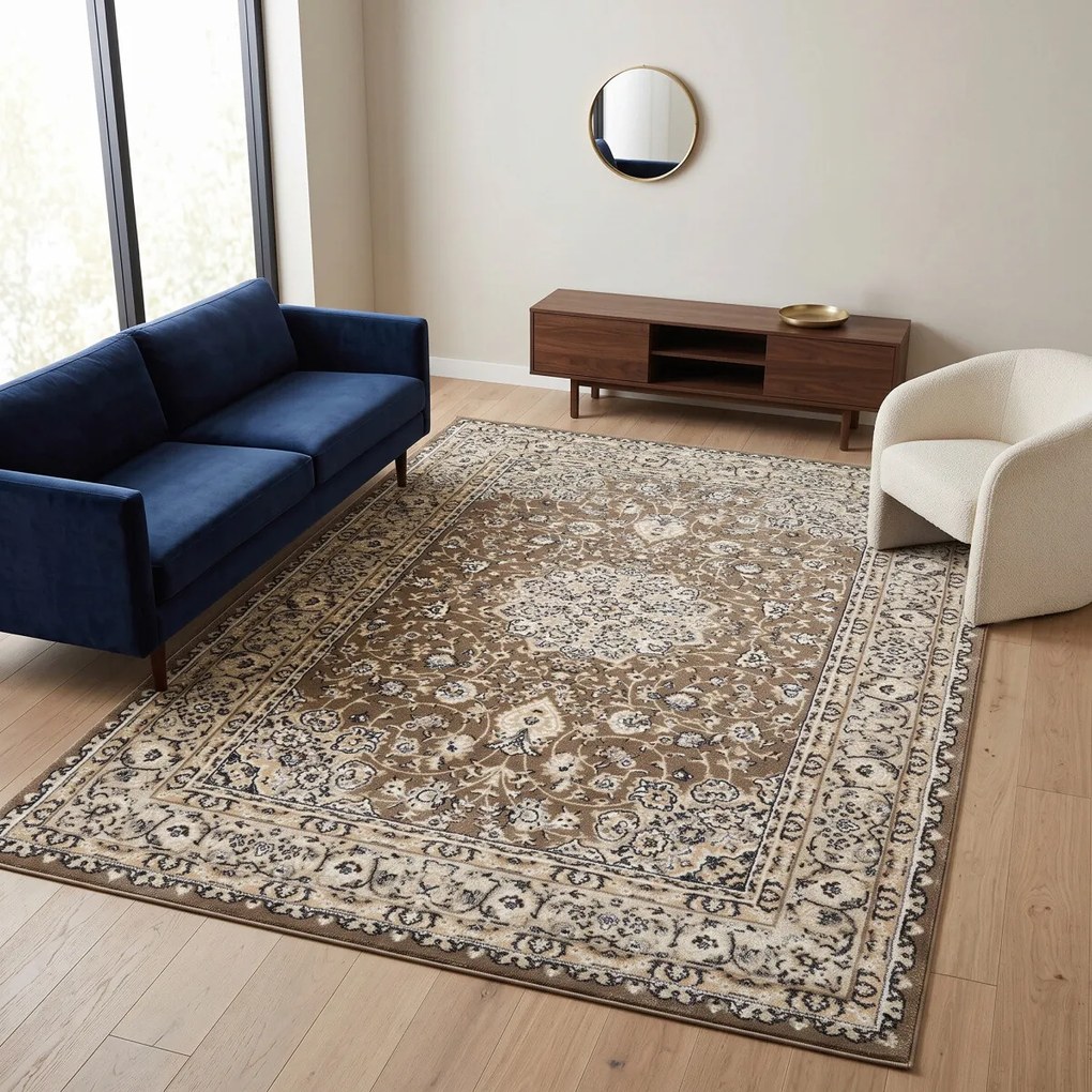 Angel Carpet, Kusový koberec Sultan 42 Beige, 80x150, béžová, kancelária