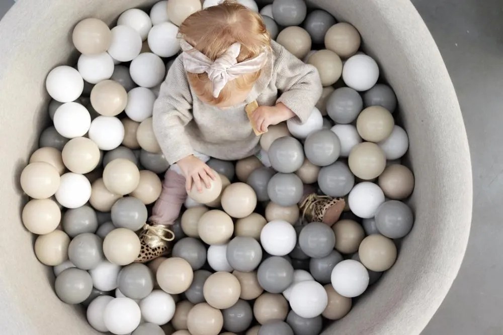 Suchý bazén pre deti 115x50 cm bez guličiek - svetlo sivý