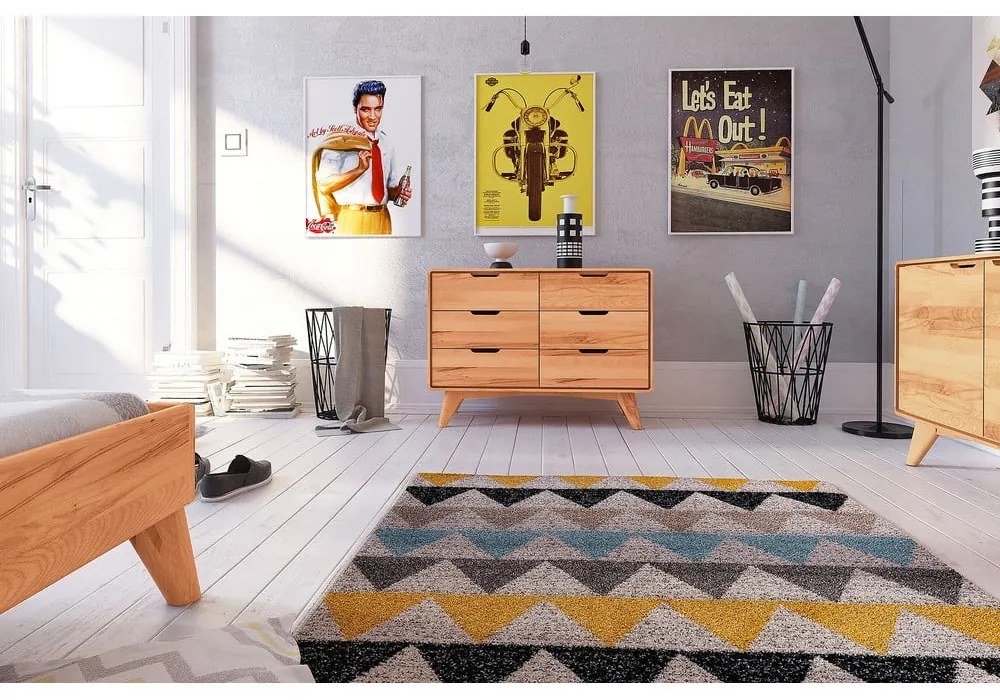 Nízka komoda z bukového dreva 90x63 cm Greg - The Beds