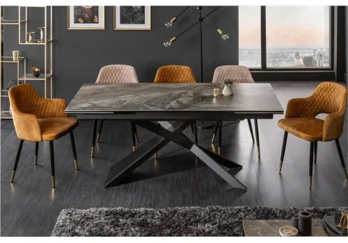 Rozkladací jedálenský stôl 40644 180/220/260 x 90cm Marble Look Ceramik  - Komfort-nábytok
