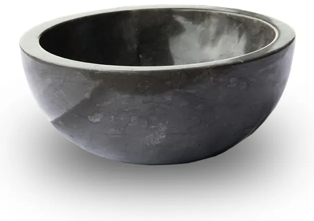 Indera Gemma 501 Ø 50 cm Black Kamenné umývadlo leštený mramor