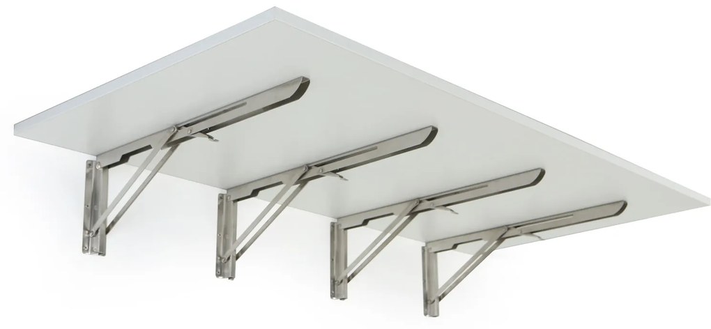 Sklápací stôl na stenu, 120x60 cm, nosnosť 60 kg, biela