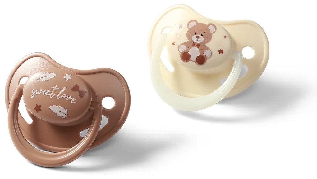 Cumlík silikónový, anatomický tvar, 0-6m, 2 ks - Sweet Love