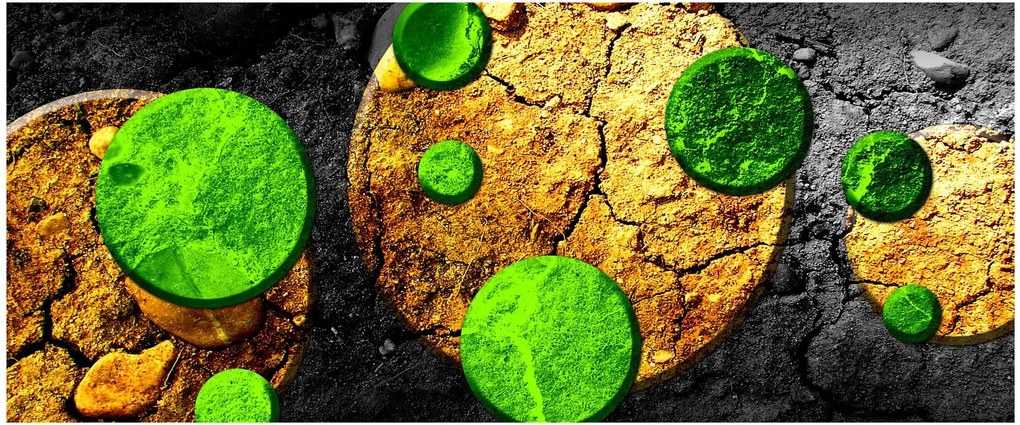 Obraz abstrakcie - Guľa (120x50 cm)