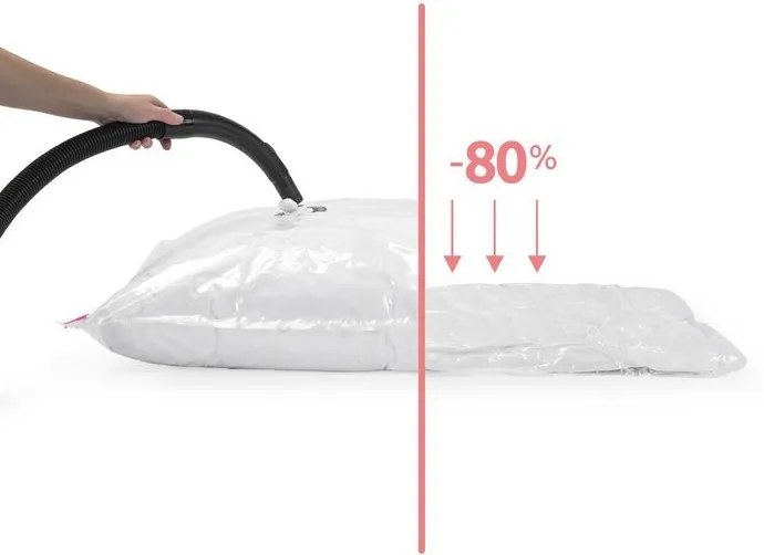 Set úložných vreciek Compactor Bag 80 x 100 cm, 2 ks, číra