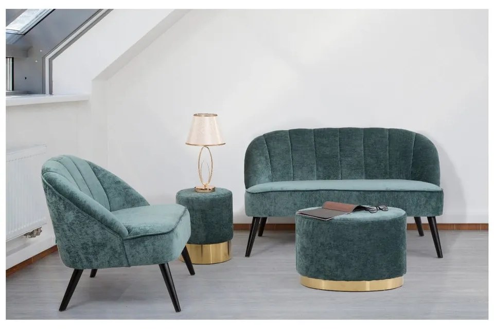 Biela stolová lampa s konštrukciou v zlatej farbe Mauro Ferretti Flush