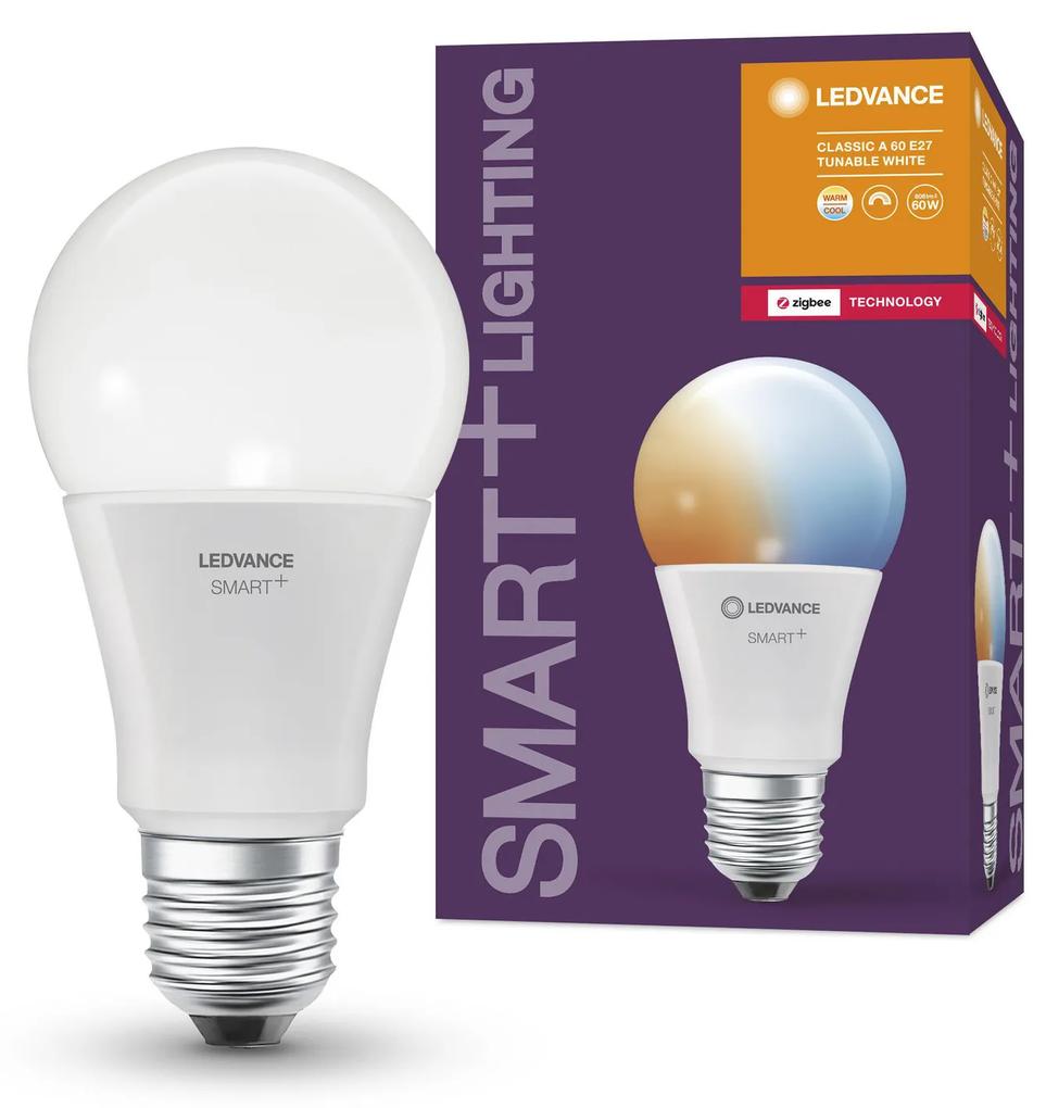 LEDVANCE Inteligentná LED žiarovka SMART+ ZB, E27, A60, 9W, 806lm, 2700-6500K, teplá-studená biela