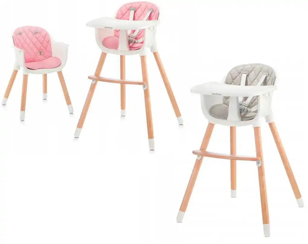 Vulpi Detská stolička na kŕmenie Baby Tiger 2v1 Farba: ružová | BIANO