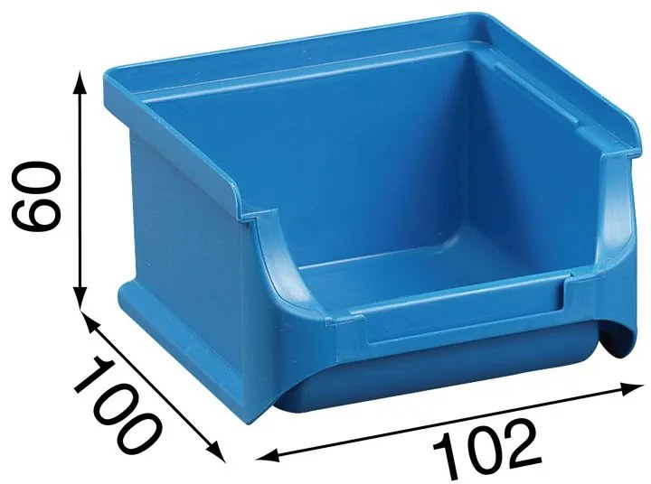 Plastové boxy PLUS 1, 102 x 100 x 60 mm, modré, 30 ks
