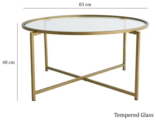 Konferenčný stolík GOLD SUN 40x83 cm zlatá