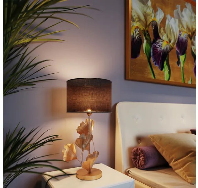 Flores Gold stolová lampa 62cm
