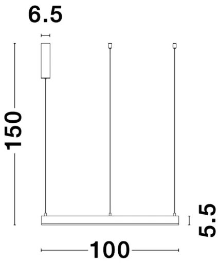 LED luster Motif 100 biele stmievateľné