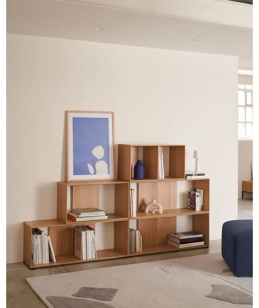 Modulárny policový systém v dekore duba v prírodnej farbe 67x38 cm Litto – Kave Home