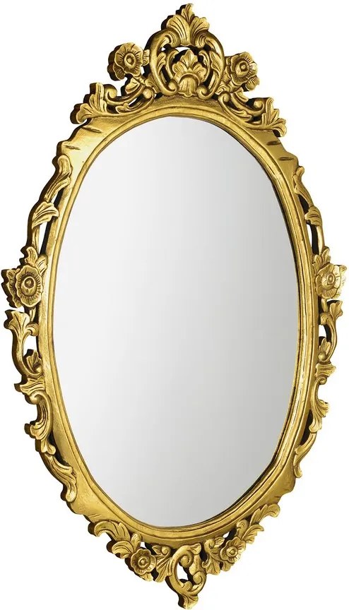SAPHO - DESNA zrkadlo v ráme, 80x100cm, zlatá Antique (IN352)