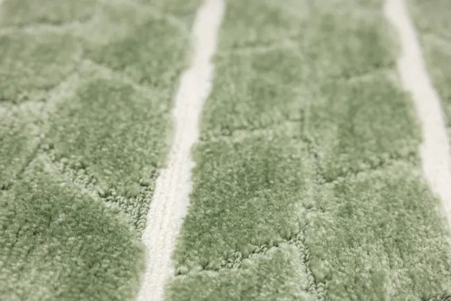 Sada kúpeľňových koberčekov FANO biela / zelená