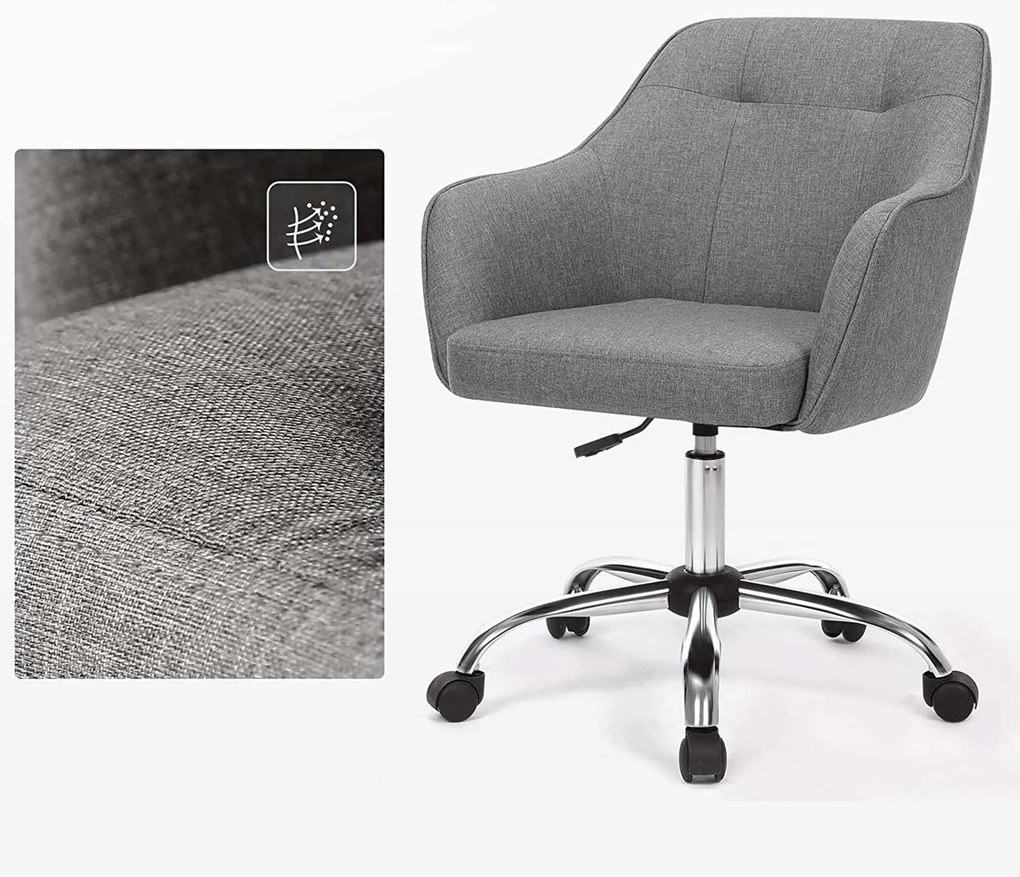 Kancelárska stolička SONGMICS OBG019G01 - sivá
